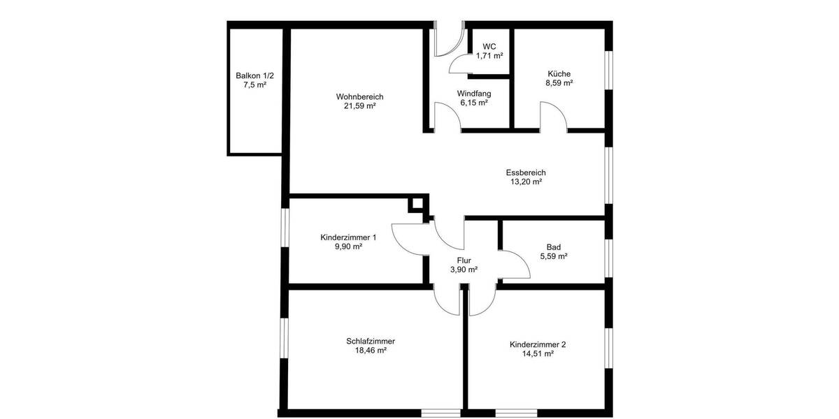Etagenwohnung Roding - 4 Zimmer, 101 m&sup2;, 229.000&euro; | Angebot:25680320