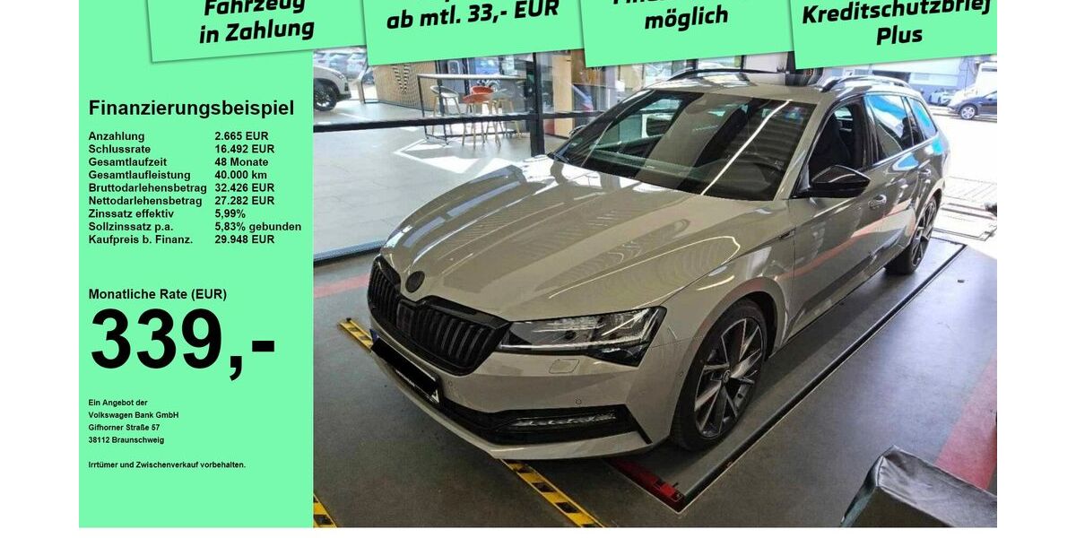 Skoda Superb 88.015 km 29.948 &euro; Memmingen 87700