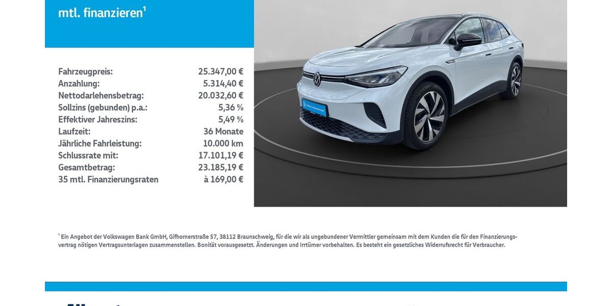 VW ID.4 53.895 km 25.347 &euro; Leinefelde-Worbis/DE 37327