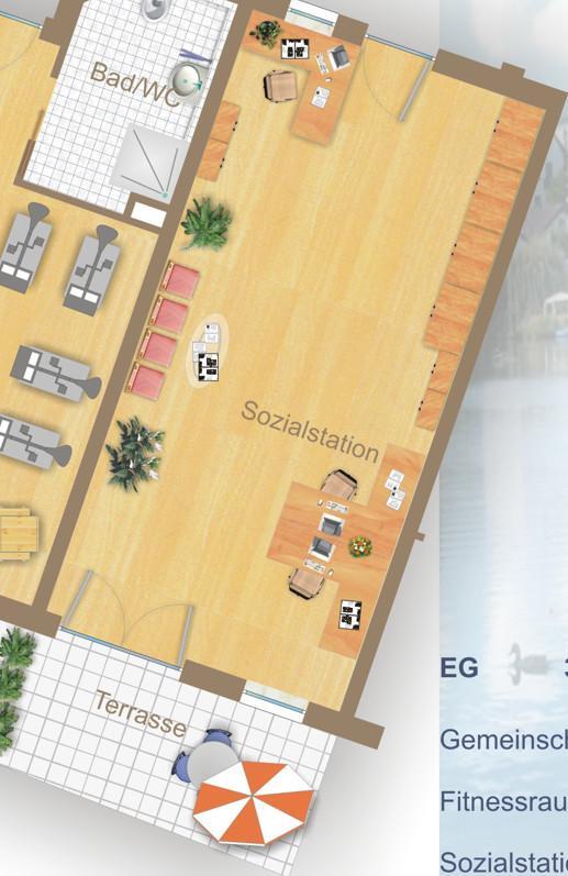 BüroPraxisraum im Betreuten Wohnen Regen zimmer