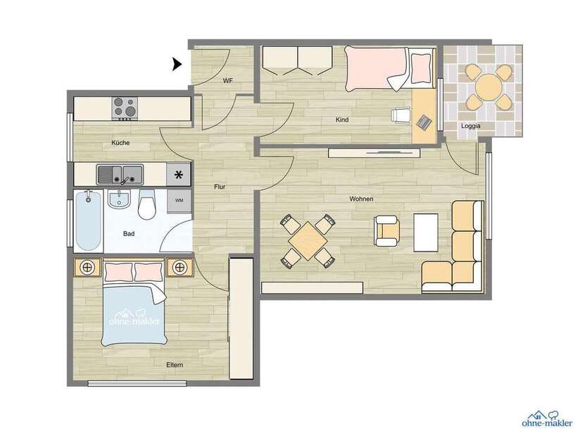 Wohnung zum Mieten in Osnabrück 760 € 66 m²