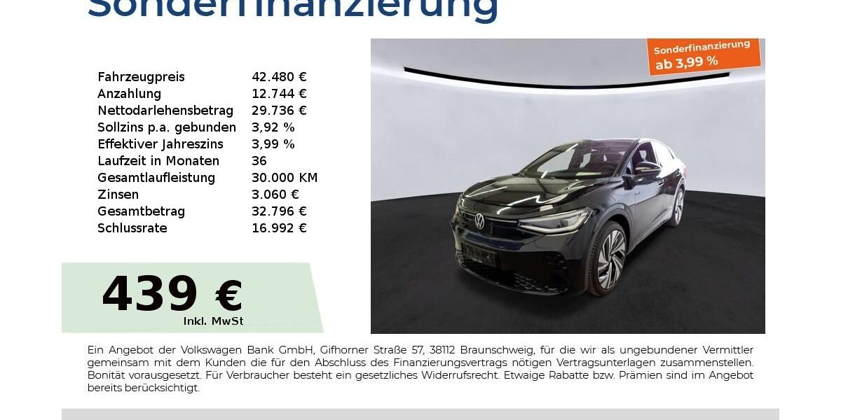 VW ID.5 33.275 km 42.480 &euro; Fürth 90763