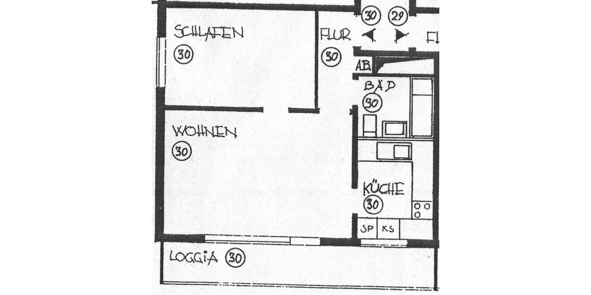 Etagenwohnung Delmenhorst - 2 Zimmer, 48 m&sup2;, 89.000&euro; | Angebot:25887429