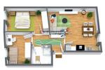 Etagenwohnung Dierhagen - 3 Zimmer, 56 m&sup2;, 675&euro; | Angebot:25973785