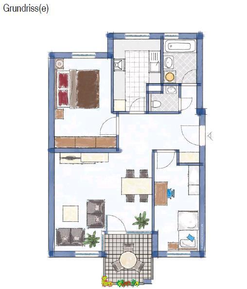 3-Zi.-Wohnung mit Terrasse