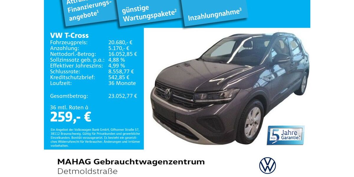 VW T-Cross 4.607 km 20.680 &euro; München 80935