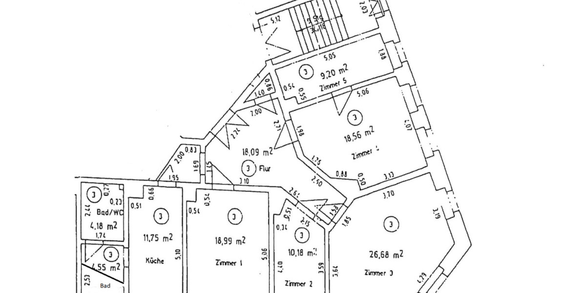 Etagenwohnung Leipzig Zentrum-Nordwest - 5 Zimmer, 122 m&sup2;, 1.085&euro; | Angebot:26851759