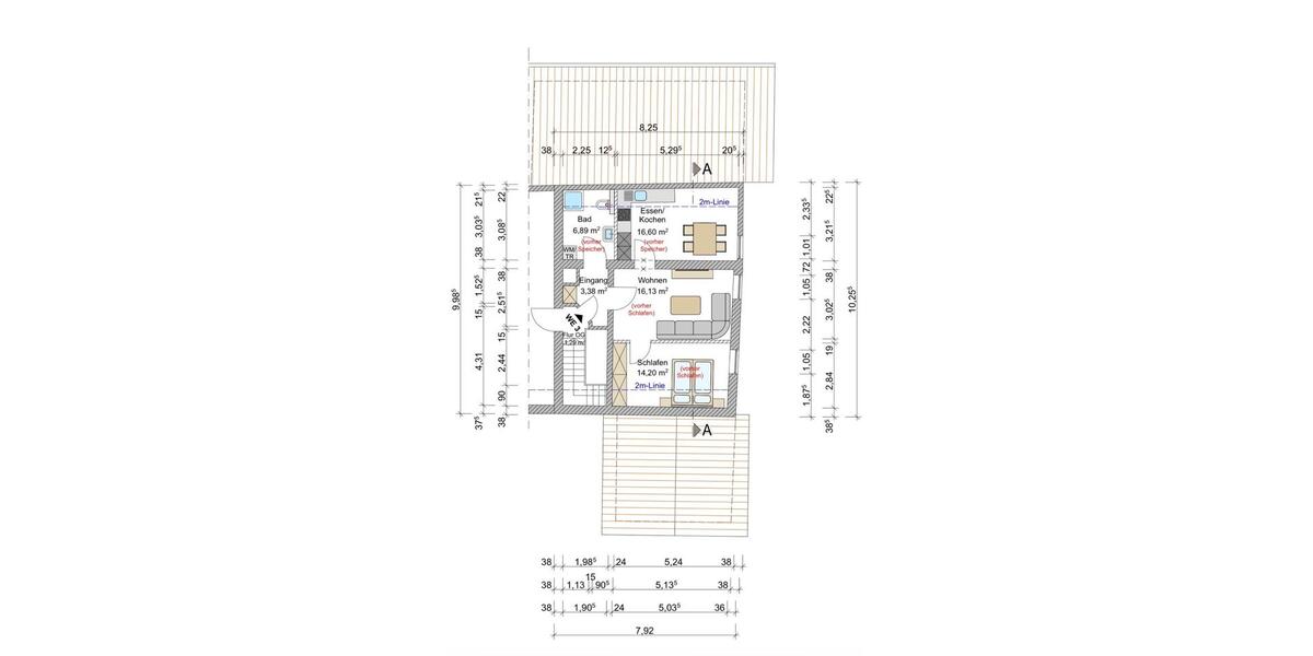 Dachgeschoßwohnung Egglham - 2 Zimmer, 55 m&sup2;, 550&euro; | Angebot:26395895