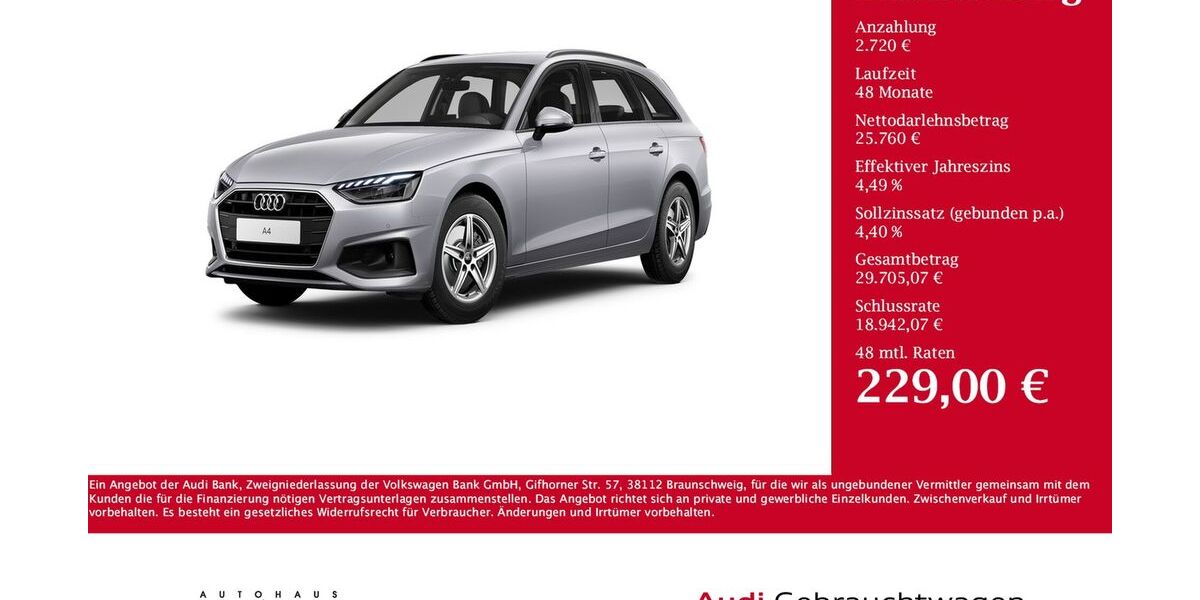 Audi A4 20.924 km 28.480 &euro; Pronsfeld 54597