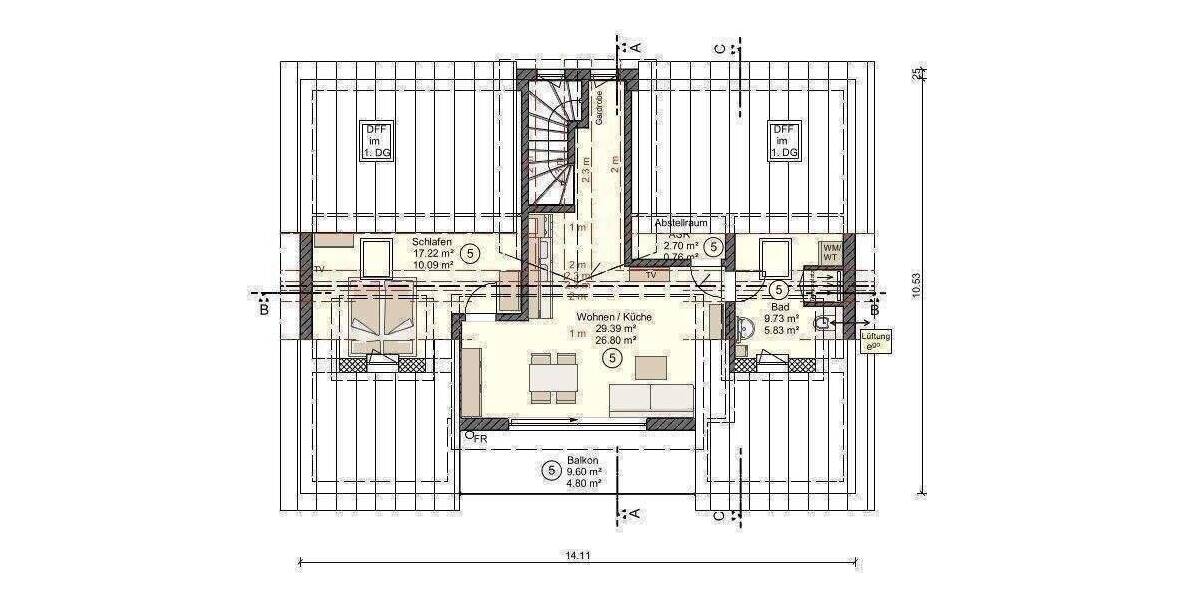 Etagenwohnung Zingst - 2 Zimmer, 49 m&sup2;, 361.050&euro; | Angebot:26819858