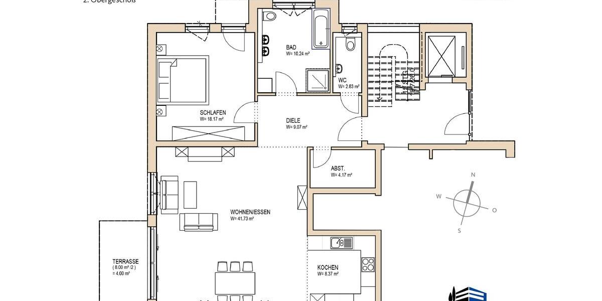Etagenwohnung Waldkirch - 2 Zimmer, 95 m&sup2;, 1.600&euro; | Angebot:25225178