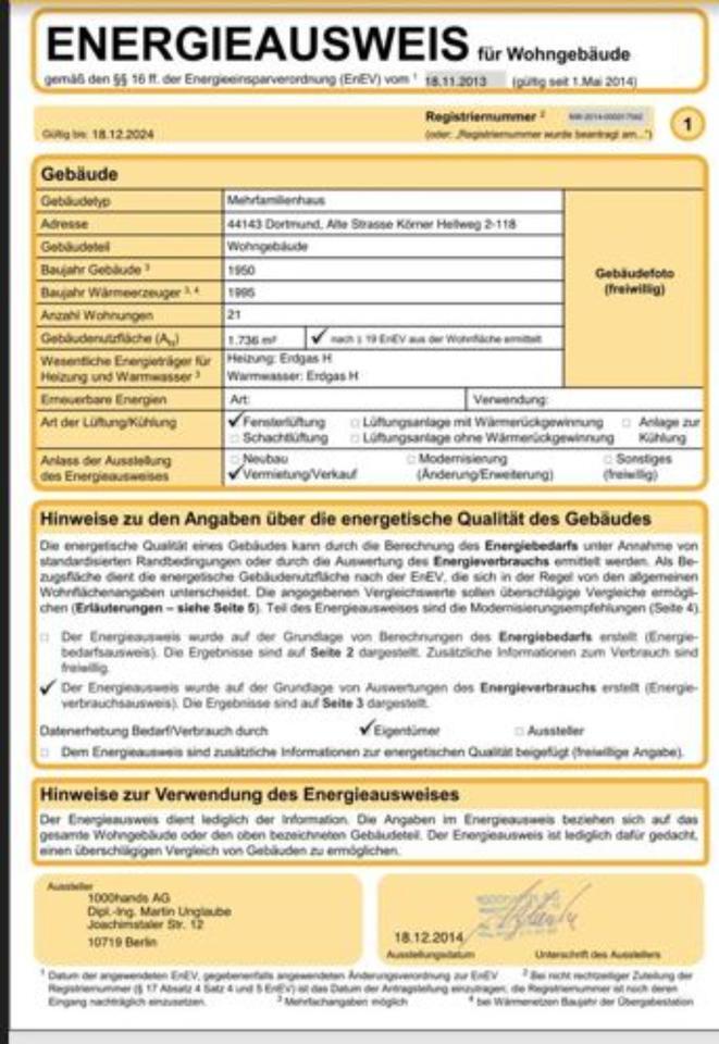 Eine 2-Zimmer Wohnung in Dortmund zu verkaufen