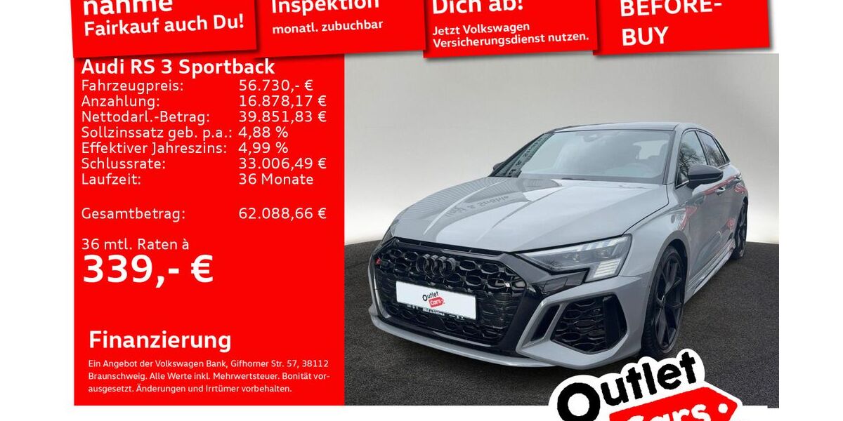 Audi RS3 29.290 km 56.730 &euro; Senden 89250