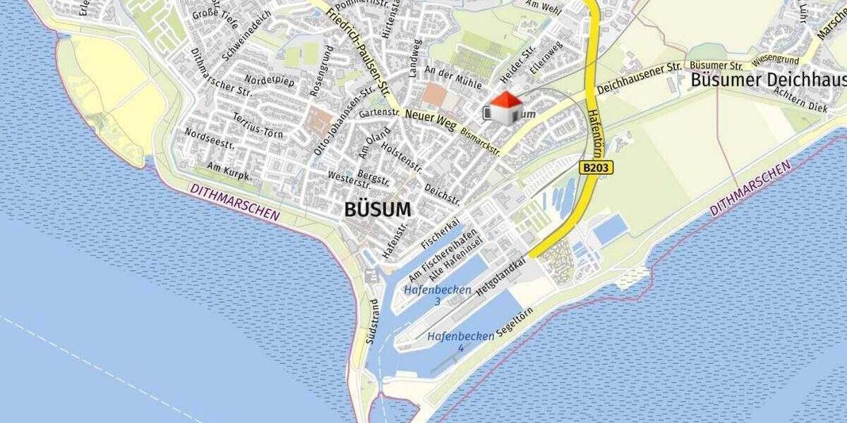 Etagenwohnung Büsum - 2 Zimmer, 50 m&sup2;, 220.000&euro; | Angebot:25535591