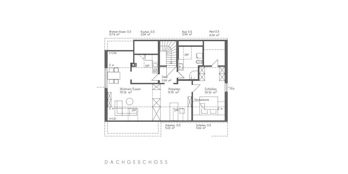Dachgeschoßwohnung Ochsenfurt - 2.5 Zimmer, 75 m&sup2;, 690&euro; | Angebot:25756846