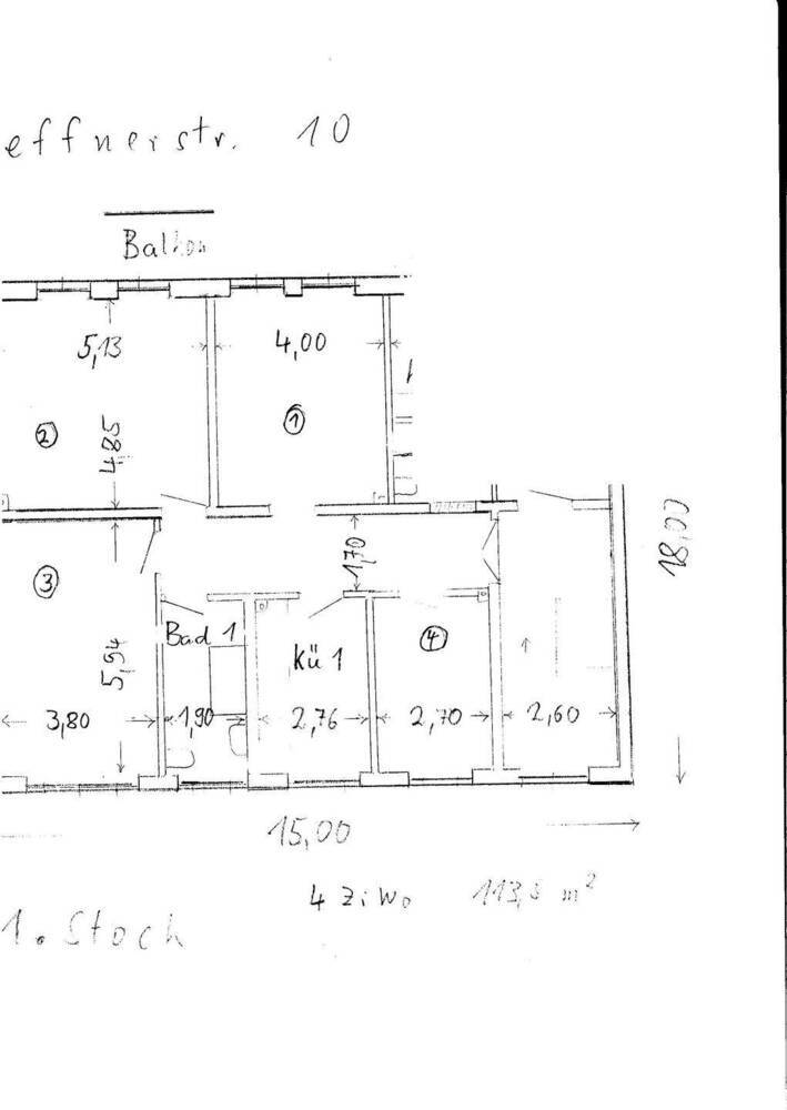 Seffnerstraße 10 - großzügige VierraumWohnung mit Balkon