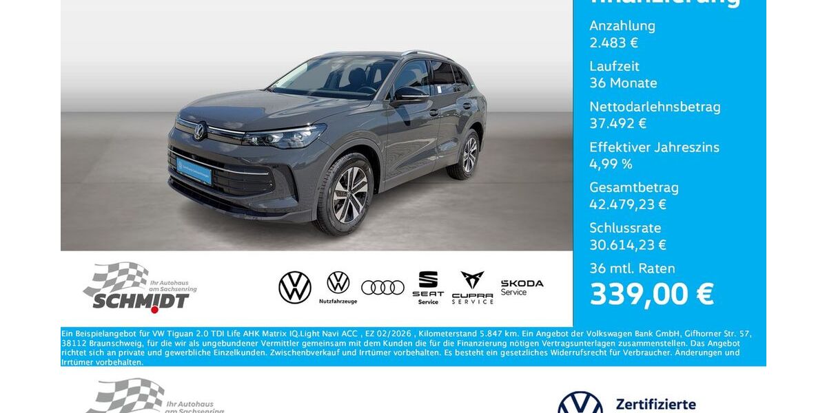 VW Tiguan 5.847 km 39.975 &euro; Bernsdorf 09337