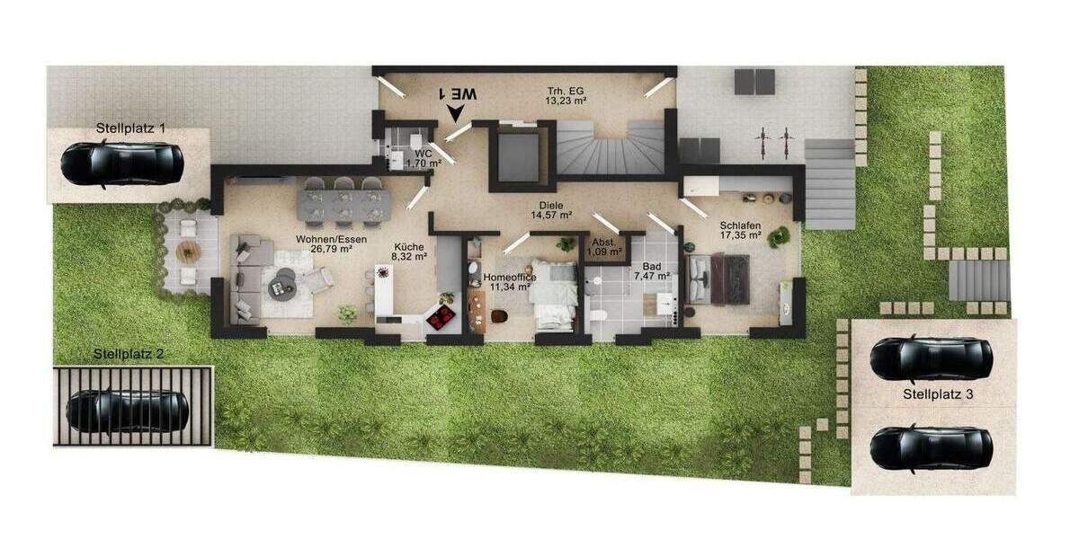 Etagenwohnung Bad Honnef - 3 Zimmer, 92 m&sup2;, 552.000&euro; | Angebot:25569505