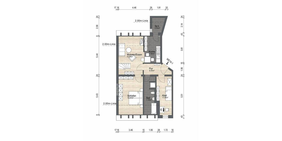 Etagenwohnung Chemnitz Schloßchemnitz - 4 Zimmer, 86 m&sup2;, 124.000&euro; | Angebot:25734518
