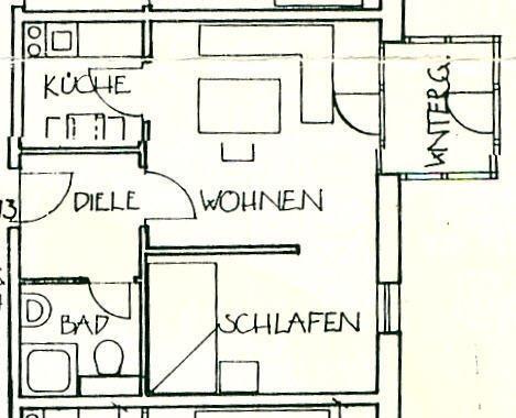 Etagenwohnung Regensburg Ganghofersiedlung - 1.5 Zimmer, 35 m&sup2;, 160.000&euro; | Angebot:27137596