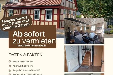 Zur Miete!WohnungFachwerkhaus m Garage+Garten in Untermerzbach 3 zimmer