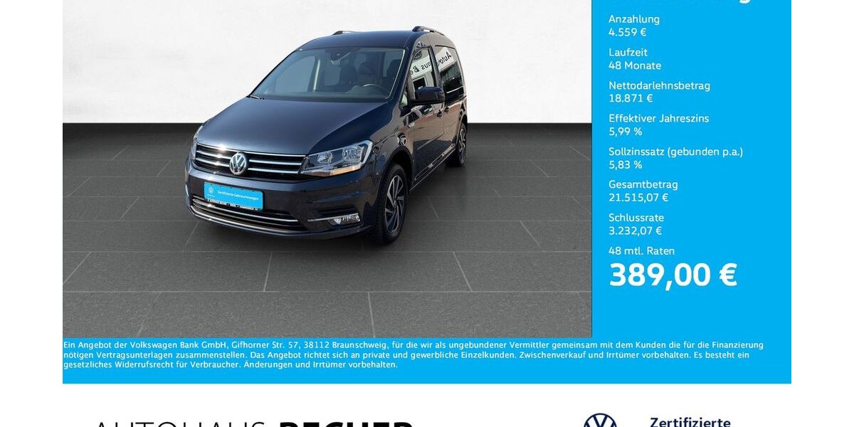 VW Caddy 46.757 km 23.430 &euro; Wesel 46485