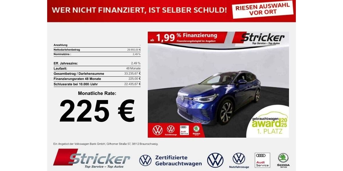 VW ID.4 36.540 km 29.949 € Horn-Bad Meinberg 32805