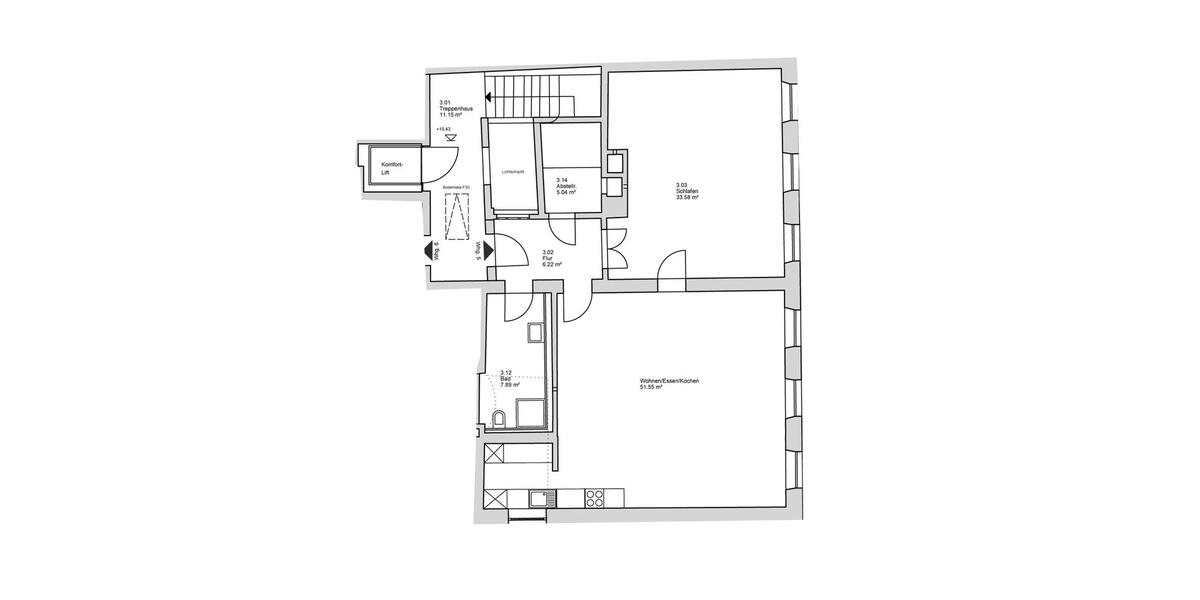 Etagenwohnung Burghausen - 2 Zimmer, 104 m&sup2;, 398.000&euro; | Angebot:26943350