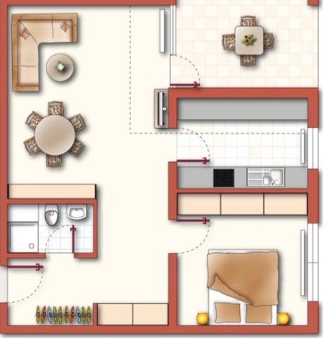 Etagenwohnung Villingen-Schwenningen Schwenningen - 2 Zimmer, 65 m&sup2;, 210.000&euro; | Angebot:24732417