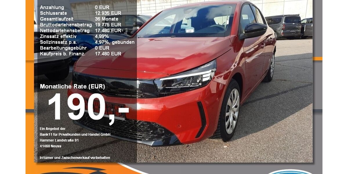 Opel Corsa 3.600 km 16.780 &euro; Mühldorf am Inn 84453