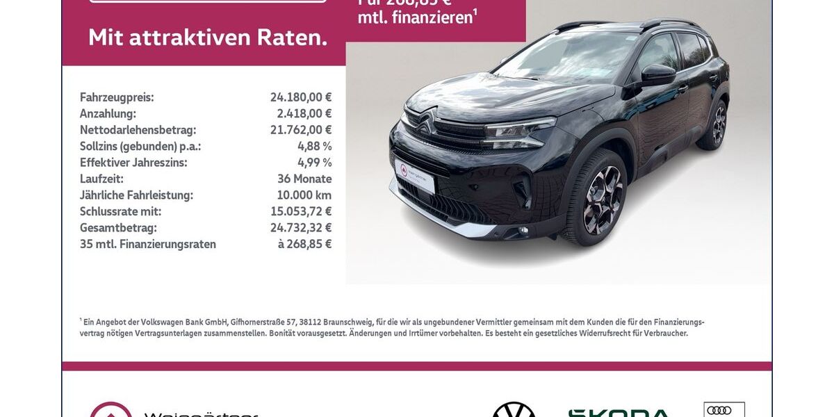 Citroen C5 Aircross 9.500 km 24.180 &euro; Miesbach 83714