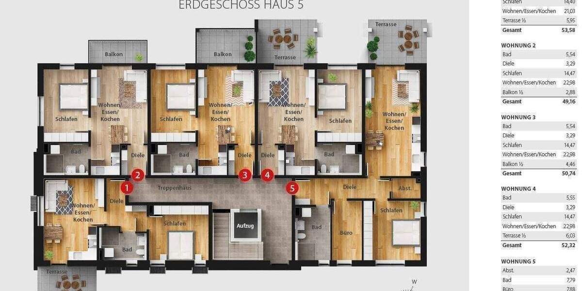 Etagenwohnung Nabburg - 2 Zimmer, 52 m&sup2;, 242.000&euro; | Angebot:25666154