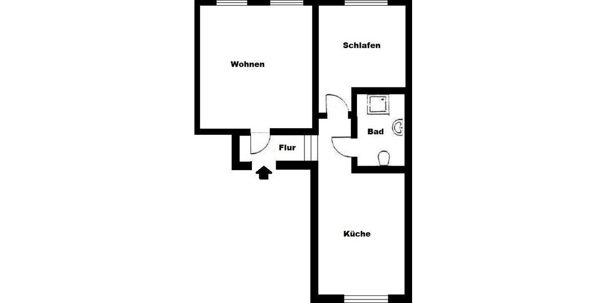 Etagenwohnung Plauen Bahnhofsvorstadt - 2 Zimmer, 42 m&sup2;, 240&euro; | Angebot:26550238