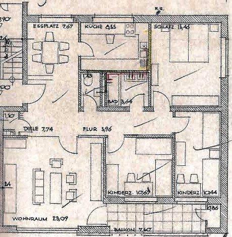 Etagenwohnung Jülich - 3 Zimmer, 101 m&sup2;, 965&euro; | Angebot:25995514