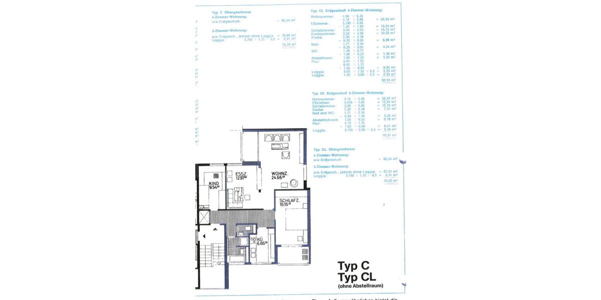 Etagenwohnung Laatzen - 3.5 Zimmer, 90 m&sup2;, 185.000&euro; | Angebot:26835540