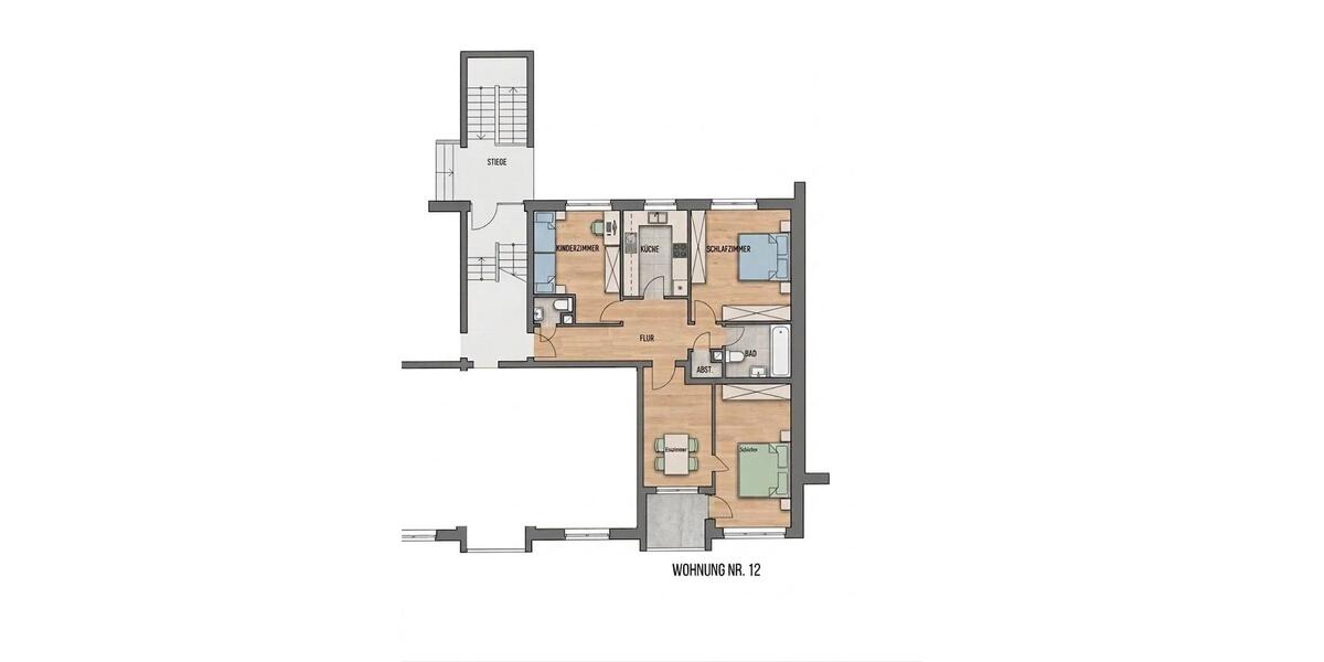 Erdgeschoßwohnung Lüneburg Ebensberg - 4 Zimmer, 81 m&sup2;, 295.000&euro; | Angebot:26069519