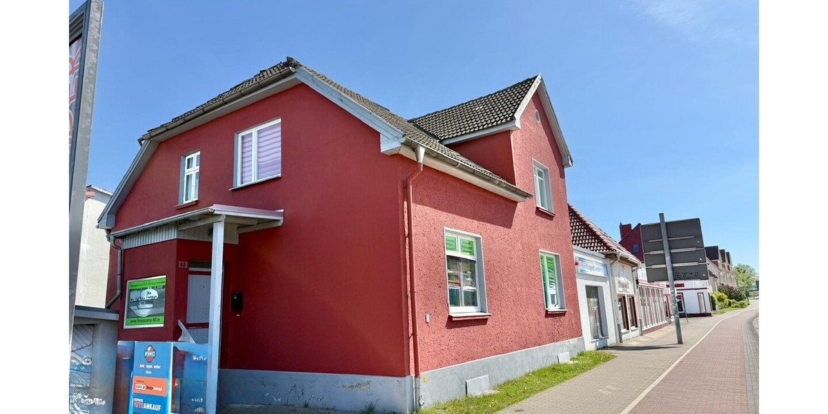 HORN IMMOBILIEN++ Neubrandenburg, Wohn- und Geschäftshaus in guter Lage, mit Keller und Stellplatz - Burg Neubrandenburg | Angebot:26181223