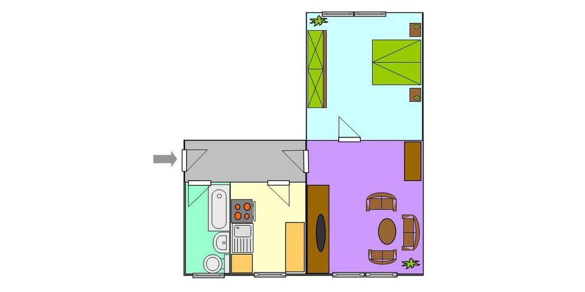 Etagenwohnung Zittau - 2 Zimmer, 51 m&sup2;, 341&euro; | Angebot:25900048