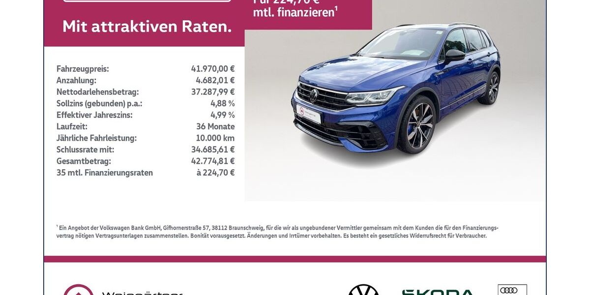 VW Tiguan 41.600 km 37.470 &euro; Miesbach 83714