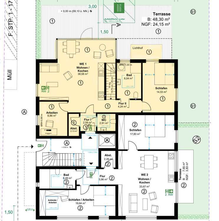 Wohnung zum Kaufen in Münster 845.000 € 135 m²