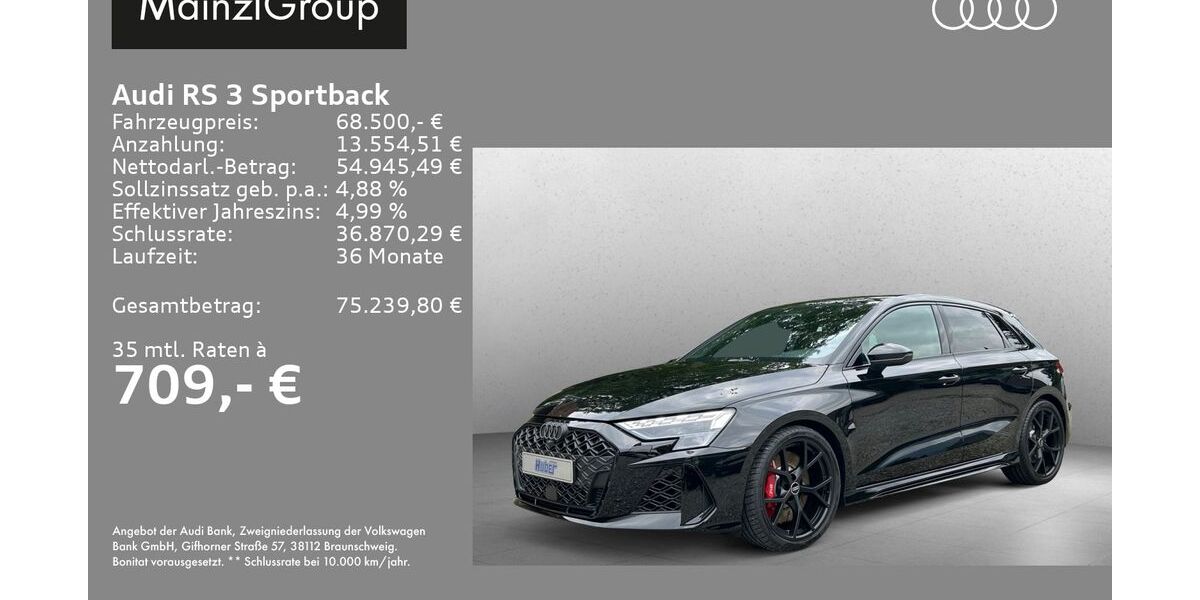 Audi RS3 4.900 km 68.500 &euro; Feldkirchen/Westerham 83620