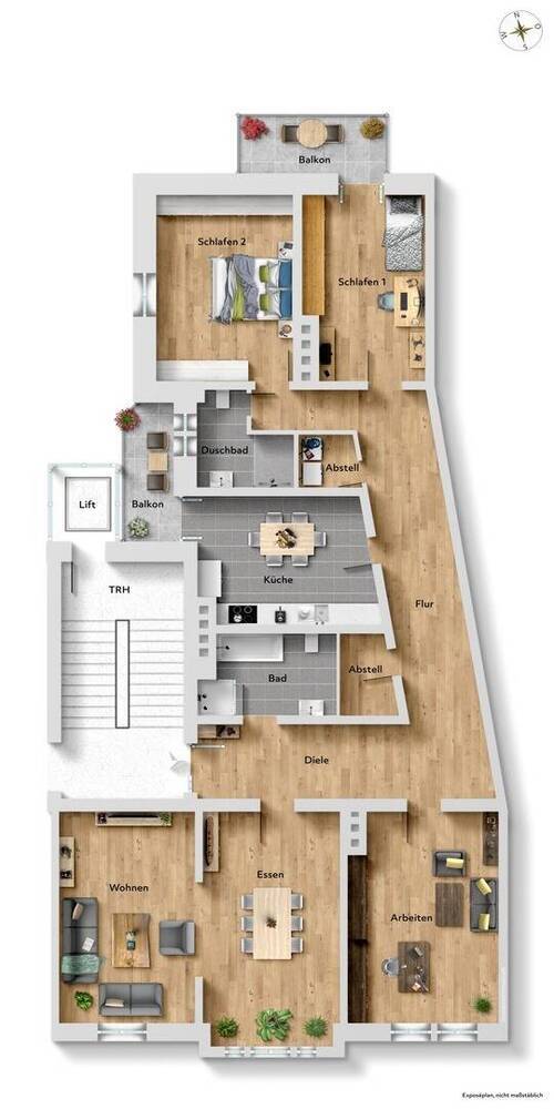 Sonnige 5-Zimmer-Balkon-Altbau-Wohnung nähe Wiener Platz!