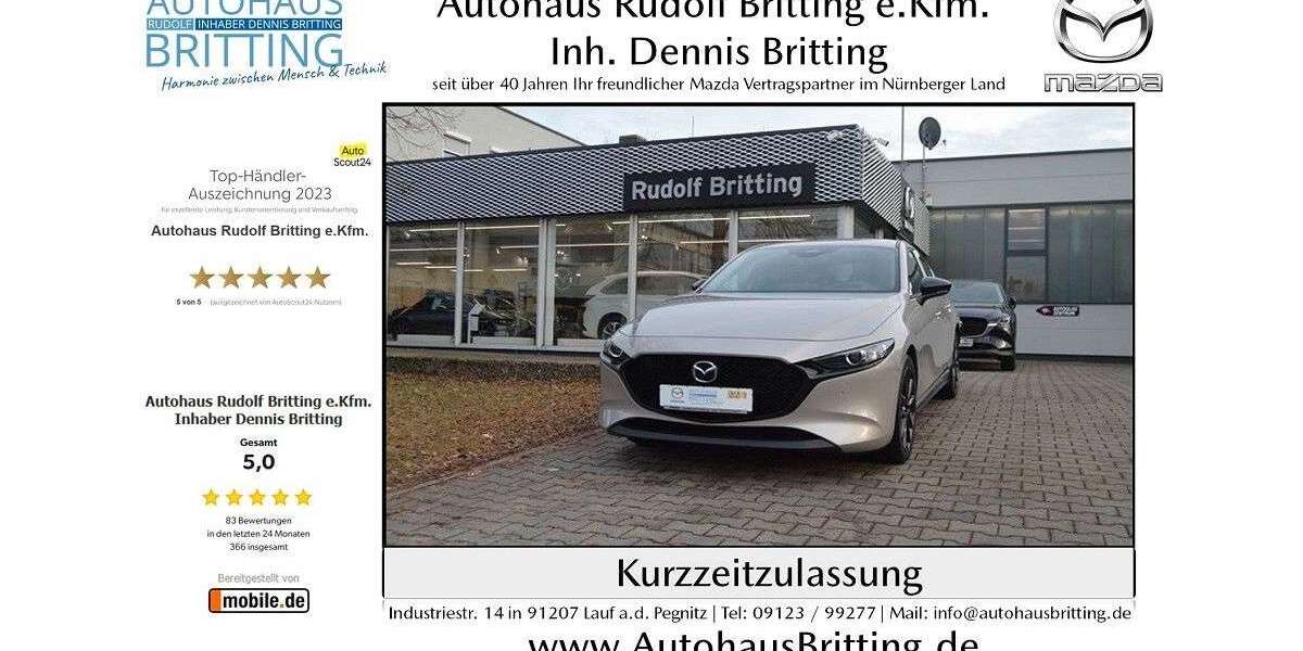 Mazda 3 7.000 km 25.490 &euro; Lauf an der Pegnitz 91207