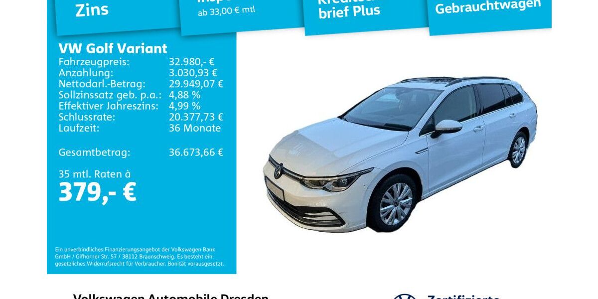 VW Golf 19.762 km 32.980 &euro; Dresden 01169