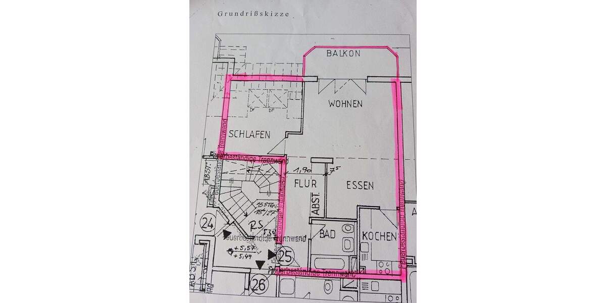 Etagenwohnung Rodgau Nieder-Roden - 2 Zimmer, 61 m&sup2;, 205.000&euro; | Angebot:24780429