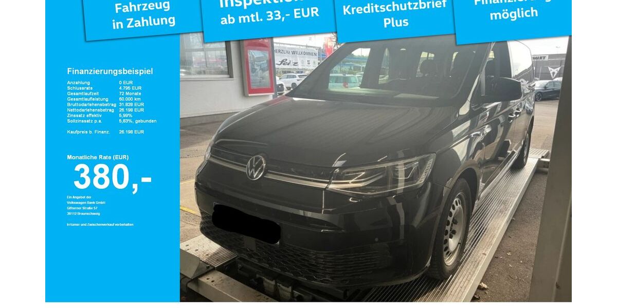 VW Caddy Maxi 129.585 km 25.998 &euro; Weingarten 88250