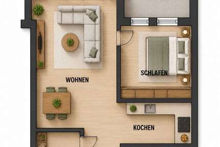 Wohnung Laichingen - 2 Zimmer, 45 m&sup2;, 159.000&euro; | Angebot:26916124