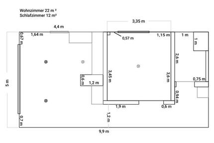 Wohnung Gießen Schlangenzahl - 2 Zimmer, 50 m&sup2;, 1.000&euro; | Angebot:26071975