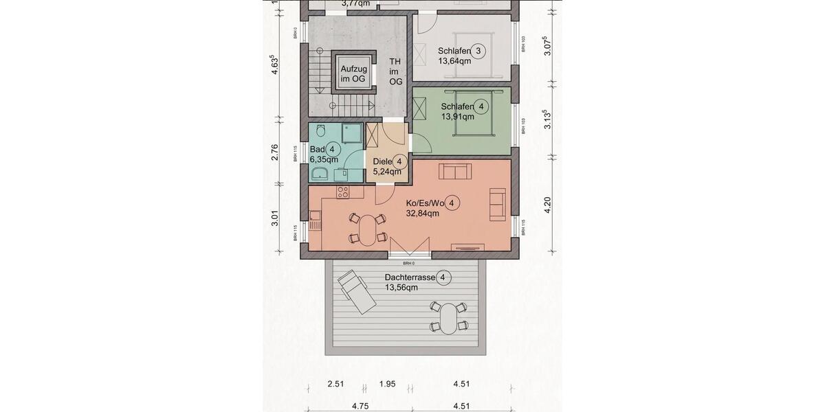 Etagenwohnung Ingolstadt Münchener Straße - 2 Zimmer, 71 m&sup2;, 482.000&euro; | Angebot:27005919