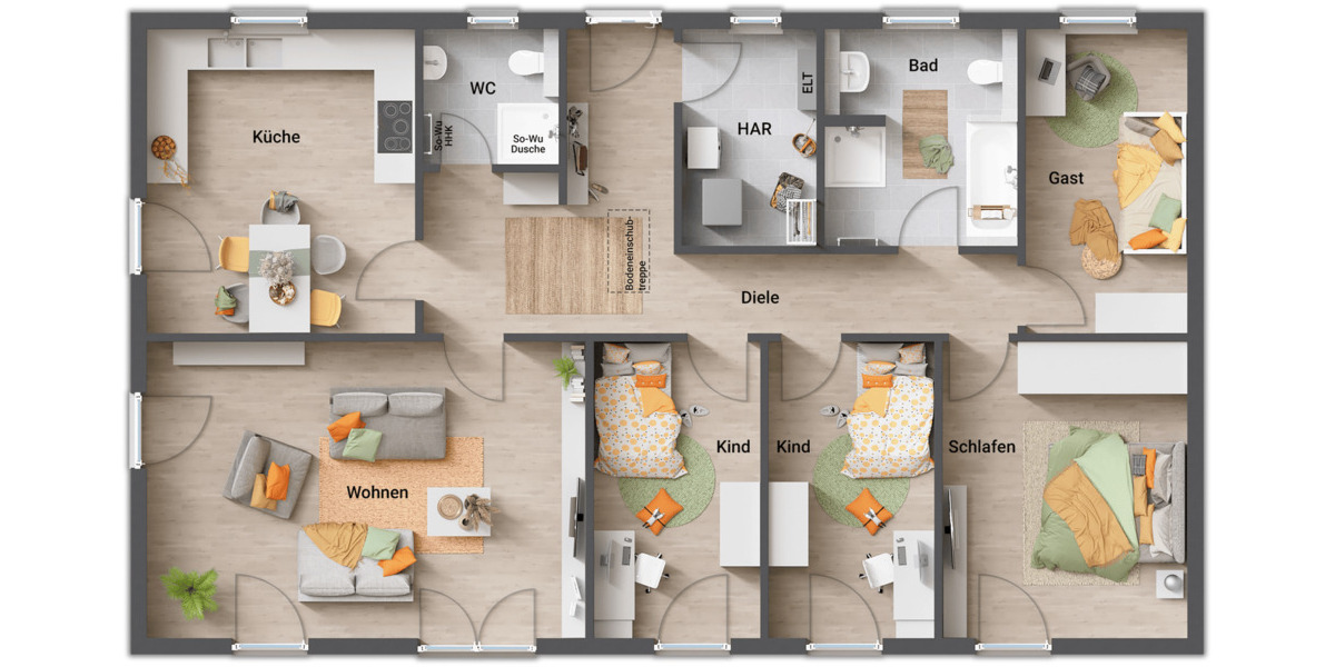 Bungalow Bad Harzburg Bündheim - 6 Zimmer, 130 m&sup2;, 391.250&euro; | Angebot:26797122
